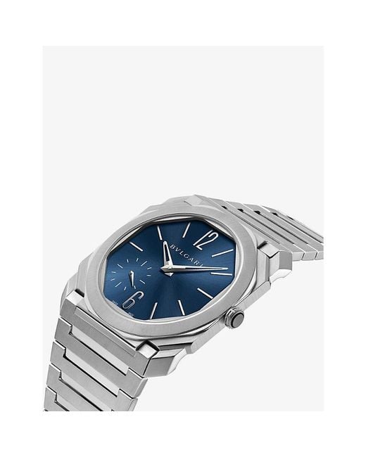 BVLGARI Blue Octo Finissimo Stainless-Steel Automatic Watch for men