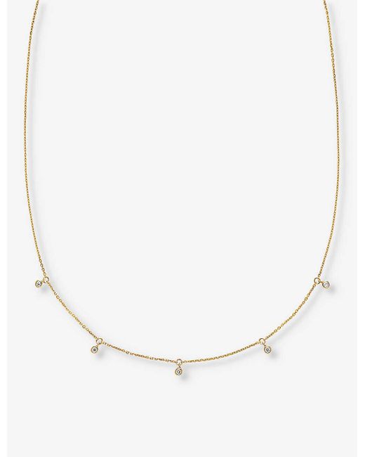 Maria Black Natural Moreno 14ct Yellow- And Diamond Chain Necklace