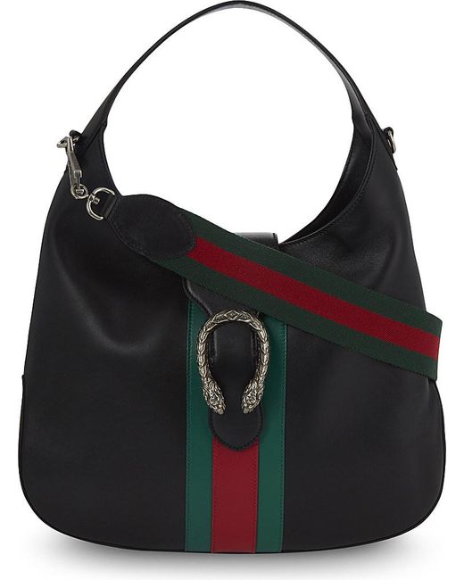 Gucci Dionysus Jackie Medium Leather Hobo Bag in Black | Lyst