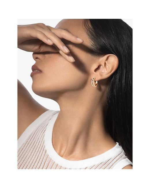 Messika Metallic Move Classique 18Ct And 0.52Ct Diamond Hoop Earrings