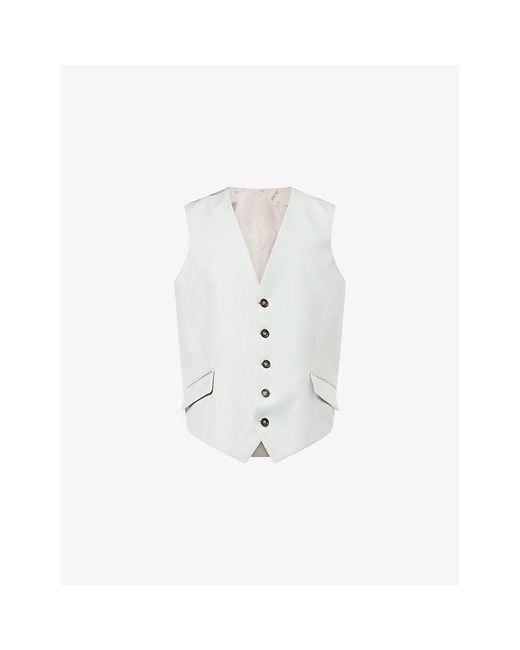 Tiger Of Sweden White X Ben Cobb Ferry Wool Waistcoat for men