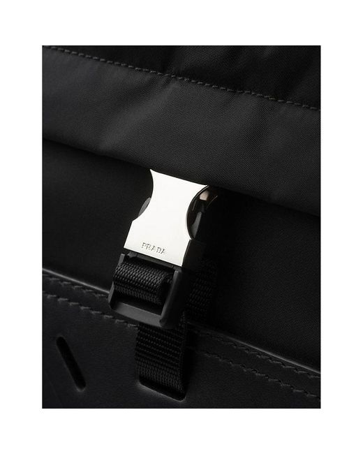 Prada Black Re-nylon Recycled-nylon And Leather Tote Bag for men