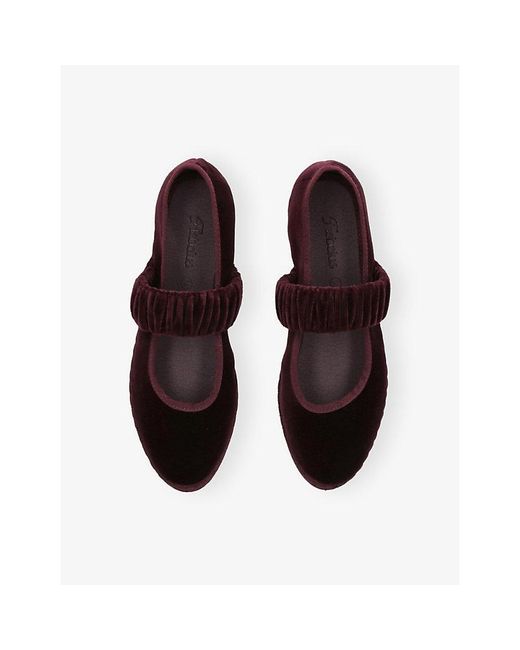 Flabelus Black Mafalda Velvet Mary-Jane Shoes