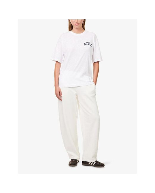 The Couture Club White Ctre Short-Sleeve Cotton-Jersey T-Shirt