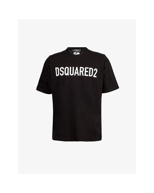 DSquared² Black Logo-print Relaxed-fit Cotton-jersey T-shirt Xx for men