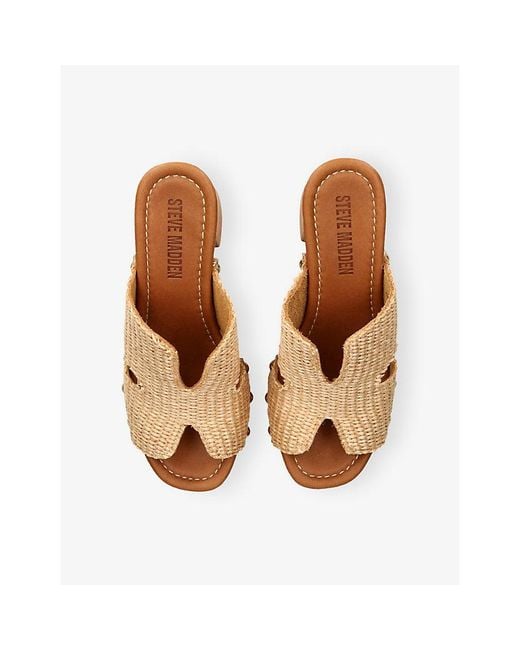 Steve Madden Natural Sunkissed Suede Mules