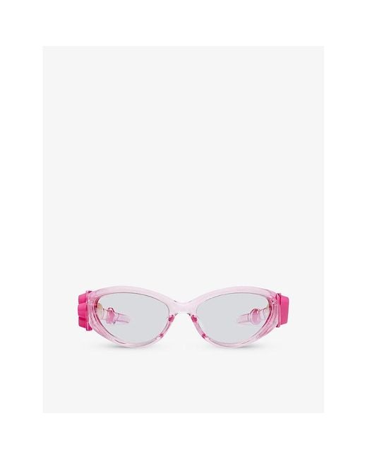 Gentle Monster Pink Gummy Pc12 Oval-frame Acetate Sunglasses