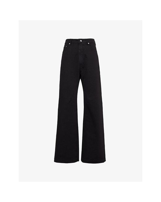 Rick Owens Black Geth Relaxed-fit Wide-leg Jeans for men