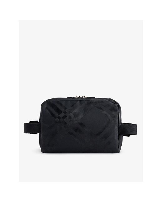 Burberry Black Check-pattern Shell Bum Bag for men