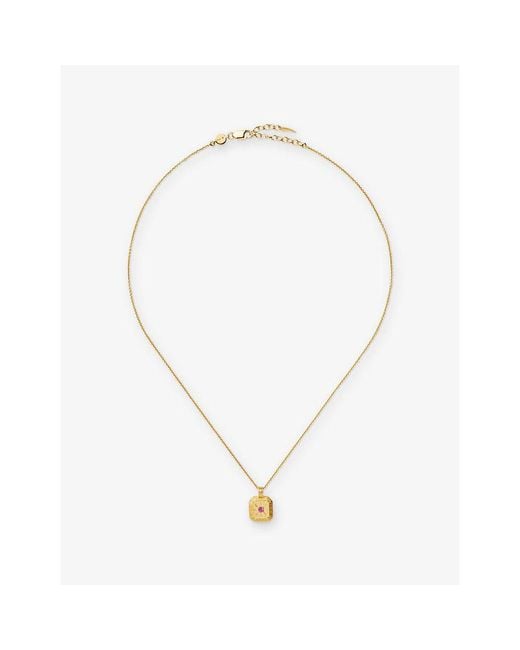 Missoma Metallic October Birthstone 18Ct Vermeil Plated Sterling Pendant Necklace