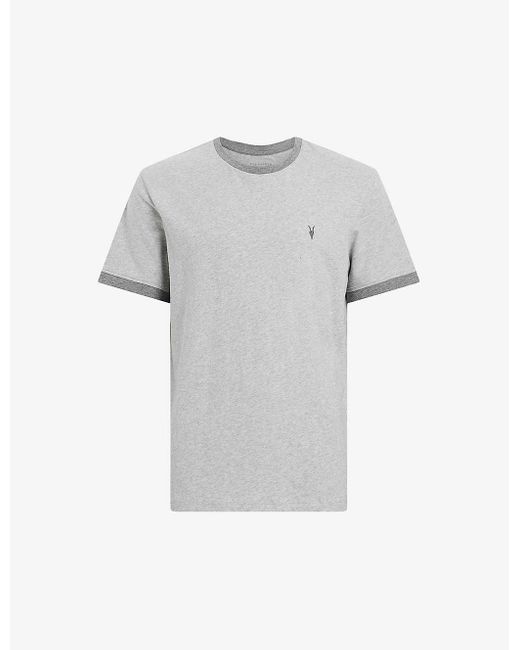 AllSaints Gray Harris Relaxed-fit Organic-cotton T-shirt for men