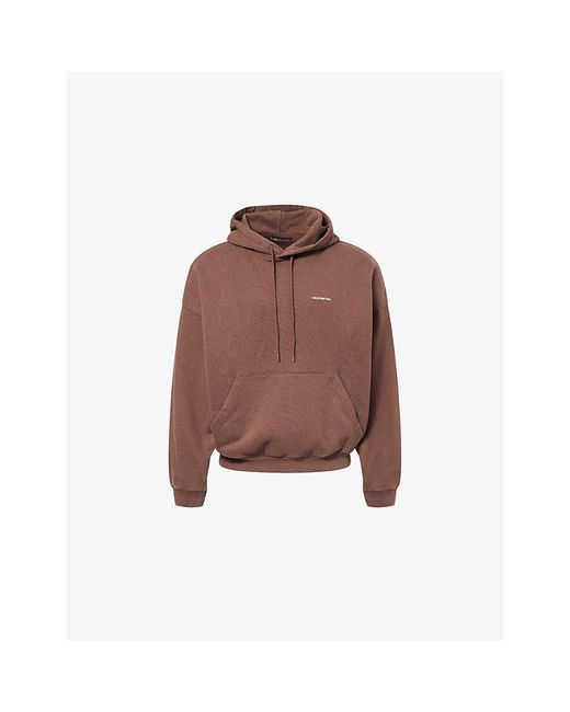 Cole Buxton Brown Pilled Mini Logo Cotton-Blend Hoodie for men
