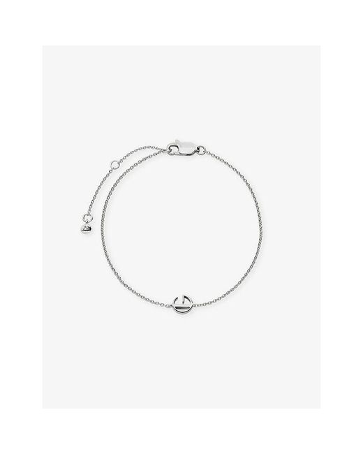 Monica Vinader Metallic Initial G 925 Sterling Chain Bracelet
