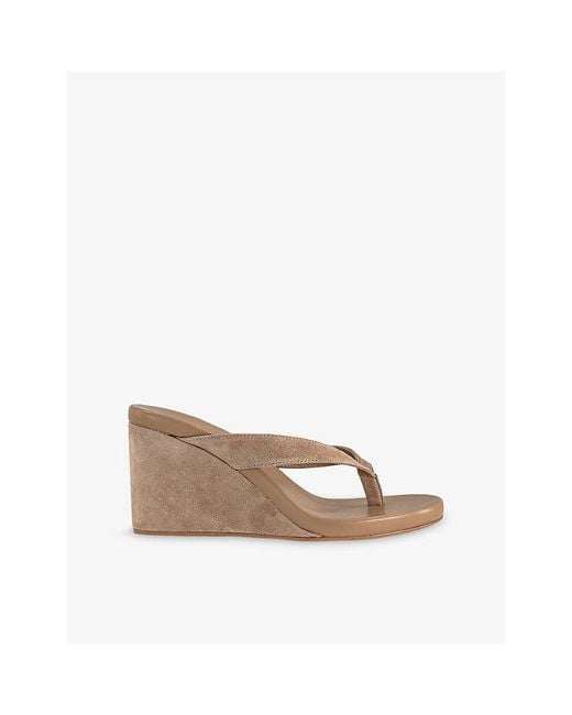 Tony Bianco Brown Avanti Suede Heeled Wedges