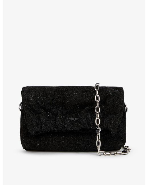 Zadig & Voltaire Rockyssime Leather Cross-body Bag in Black | Lyst Canada