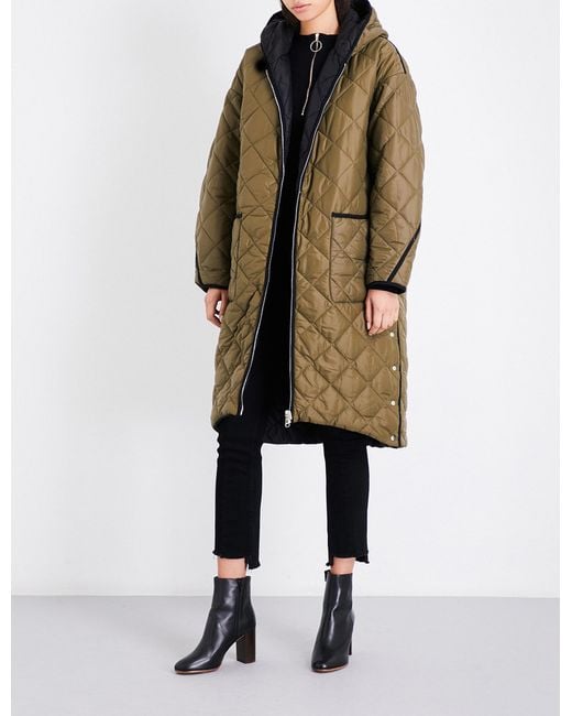Maje Natural Gabony Reversible Quilted Coat