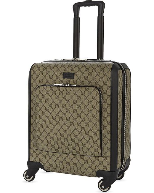 Gucci Green Gg Supreme Four-wheel Cabin Suitcase 50cm
