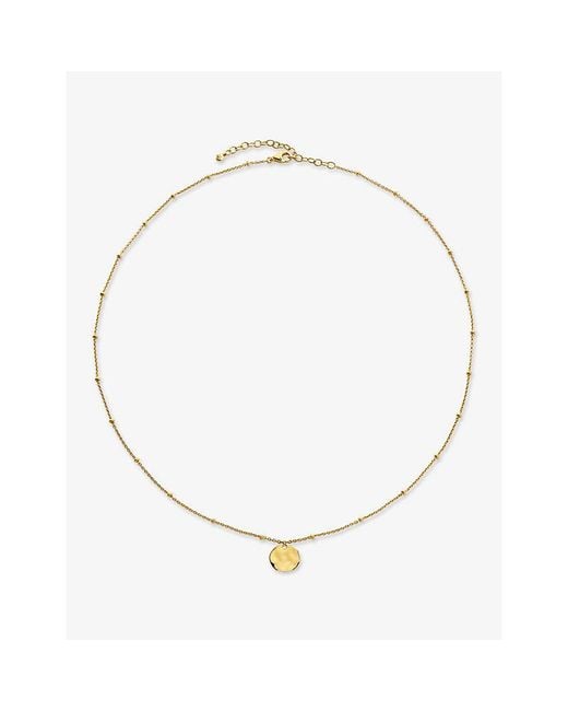 Monica Vinader Metallic Mv Siren Muse Disc 18Ct Vermeil Chain Necklace