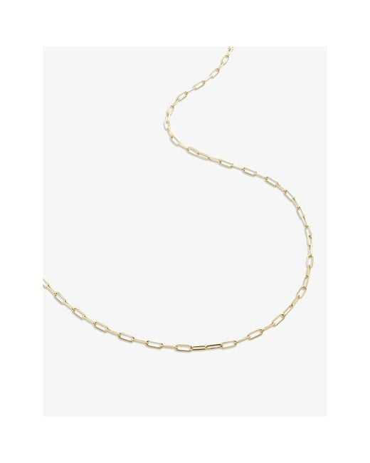Monica Vinader Natural Mini Paperclip 14Ct- Chain Necklace
