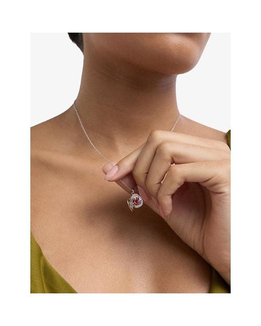 Astley Clarke Metallic Aurora Weave 18Ct- Plated Sterling- Locket Necklace