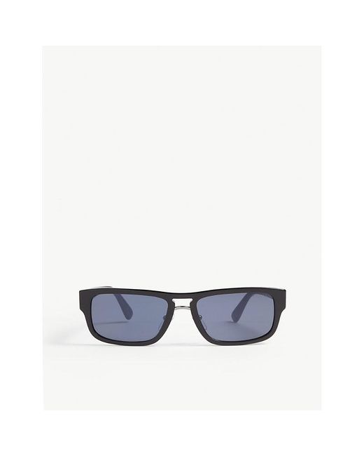 Prada Blue Pr05v Rectangle-frame Sunglasses for men