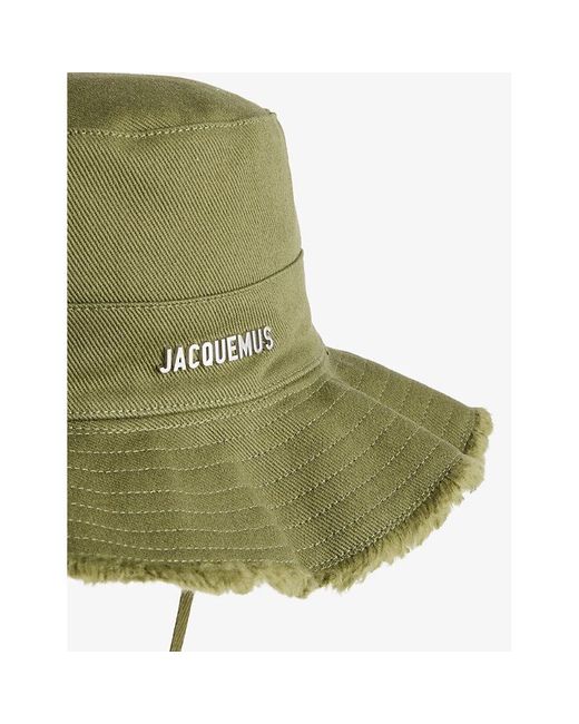 Jacquemus Green Le Bob Artichaut Logo-plaque Cotton-canvas Bucket Hat