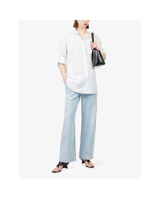 Agolde Blue X Maria Mcmanus Wide-Leg Denim Jeans