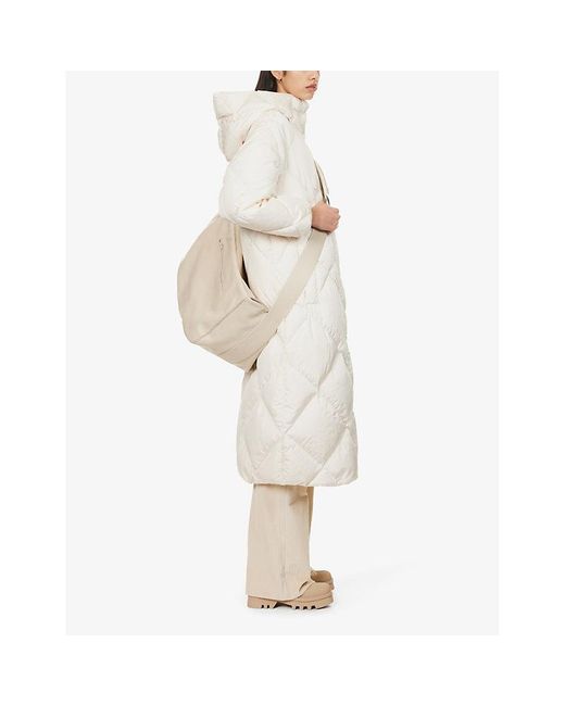 Weekend by Maxmara Mirano Hooded Woven down Jacket in White Lyst