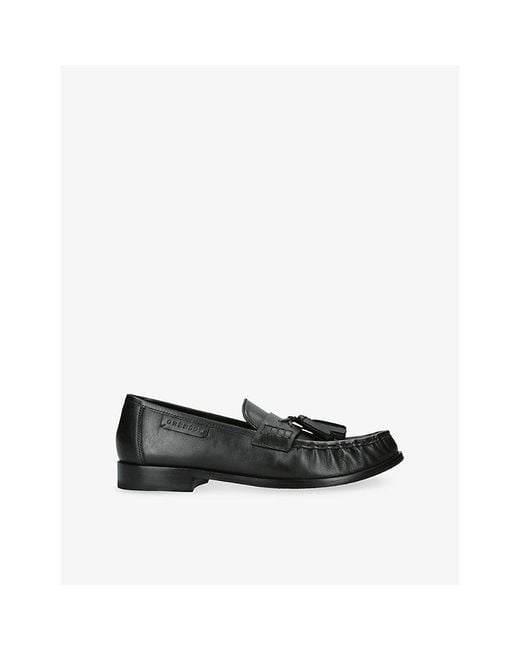 GRENSON Black Omar Leather Loafers for men
