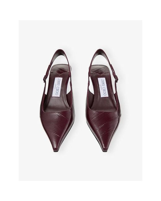 Jimmy Choo Multicolor Amel 50 Leather Slingback Heels