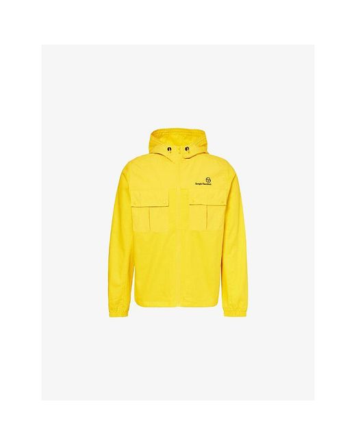 Sergio Tacchini Yellow Calisti Hooded Cotton Jacket for men