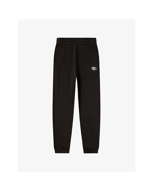 DIESEL Black P-Marky-Iod Branded Cotton-Jersey Jogging Bottoms for men