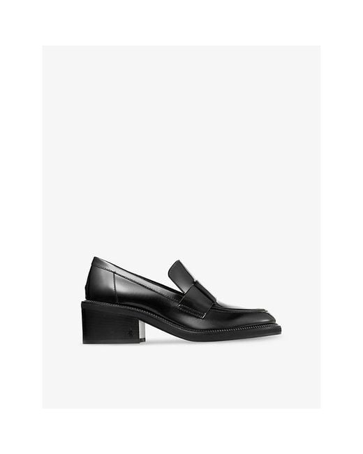 Jimmy Choo Black Tylor 60 Heeled Patent Leather Loafers