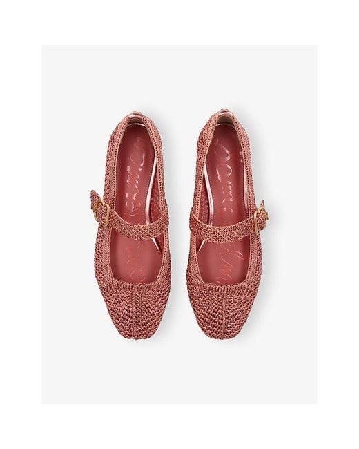 Sam Edelman Red Michaela Knitted Ballet Flats
