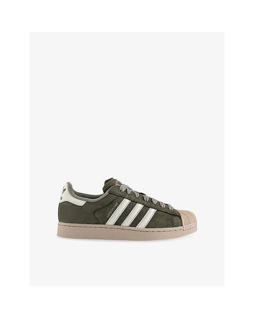 Adidas Green Superstar Ii Suede Trainers for men