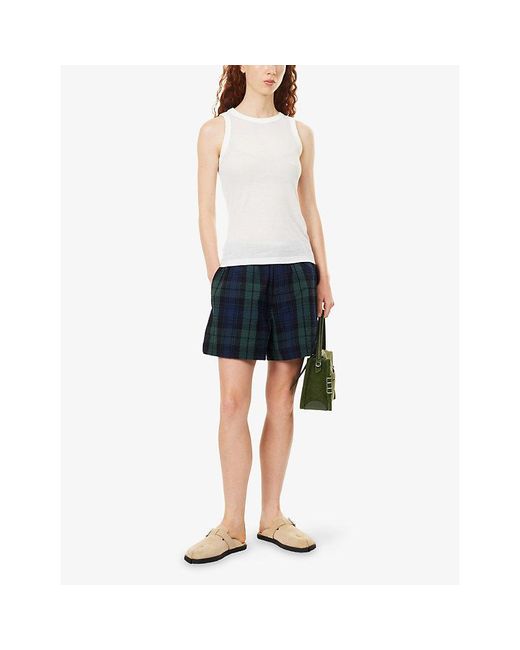 J.W. Anderson White Sheer Ribbed Modal-Jersey Vest Top
