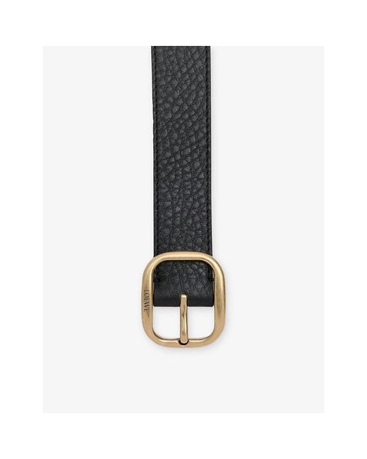 Loewe Multicolor Rounded-Buckle Leather Belt