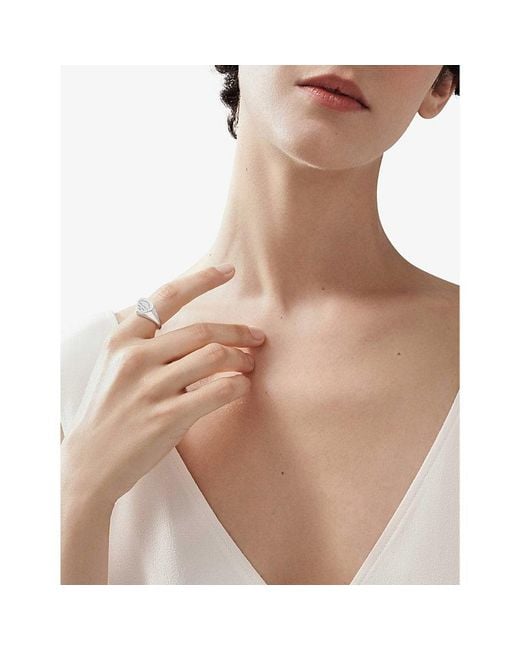 Tiffany & Co White Return To Tiffany Heart Small Sterling- Signet Ring