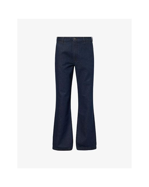 PAIGE Men's Blue Roseland Straight-Leg Denim Pants