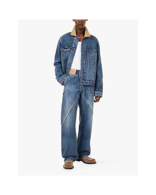 J.W. Anderson Blue Twisted Workwear Denim Jeans for men