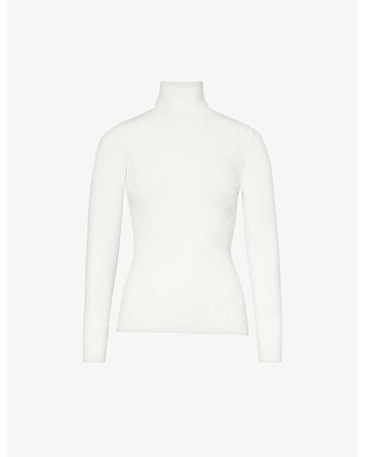 Fusalp White Ancelle Ribbed Knitted Top