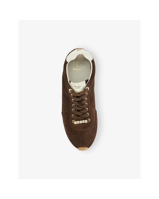 Dune Brown Evalinna Suede Trainers