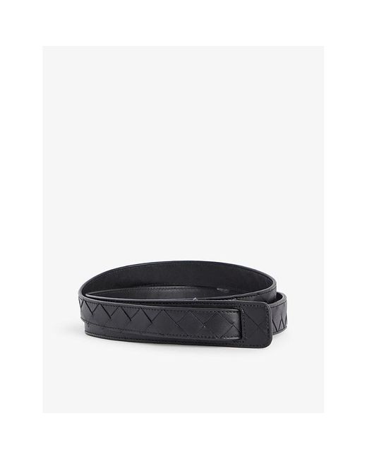 Bottega Veneta Black Double-faced Leather Belt