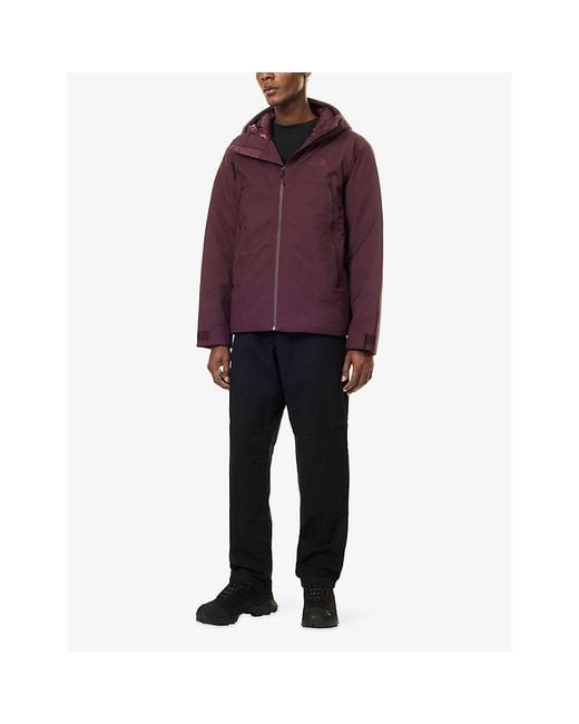 The North Face Purple Hooded Quilted Shell-Down Mountain Jacket for men