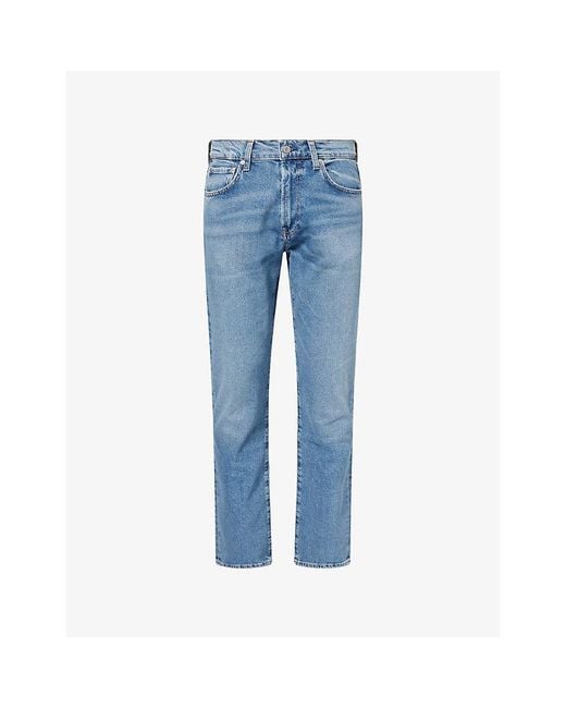 Citizens of Humanity Blue Elijah Straight-Leg Denim Jeans for men
