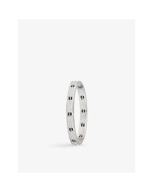 Cartier White Love 18Ct- 228 Diamond And Ceramic Bracelet