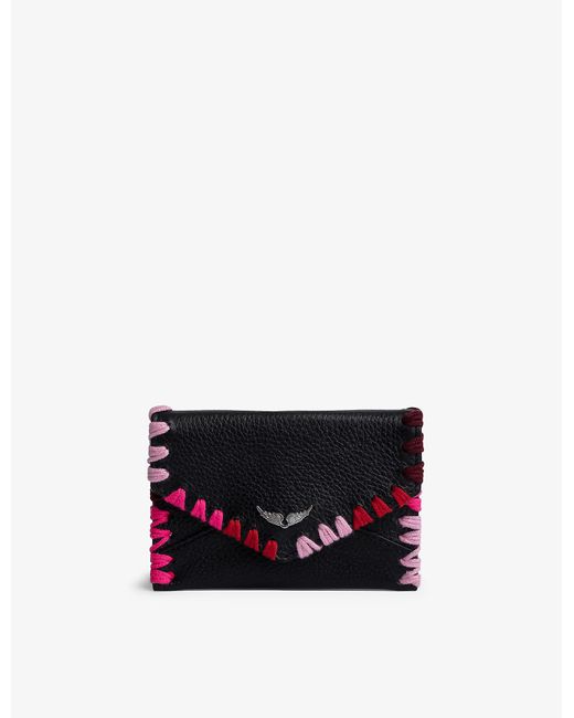 Zadig & Voltaire Secret Leather Clutch Bag in White Lyst