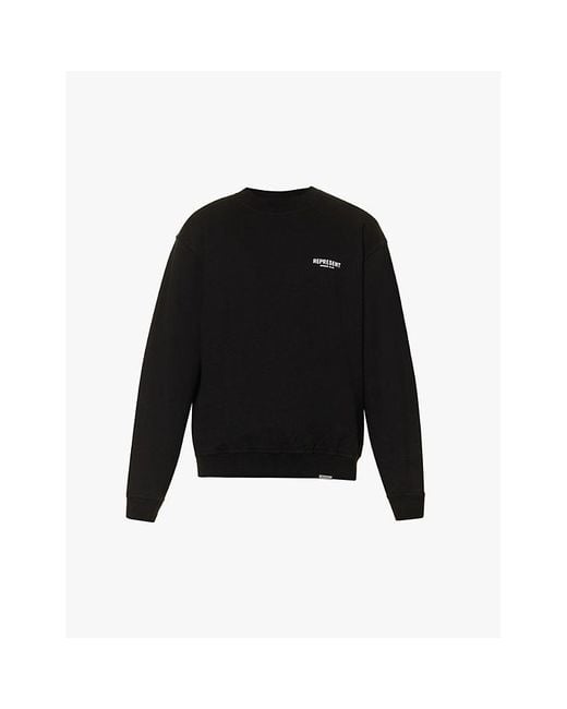 Represent Black Owners' Club Graphic-Print Relaxed-Fit Cotton-Jersey Sweatshirt for men