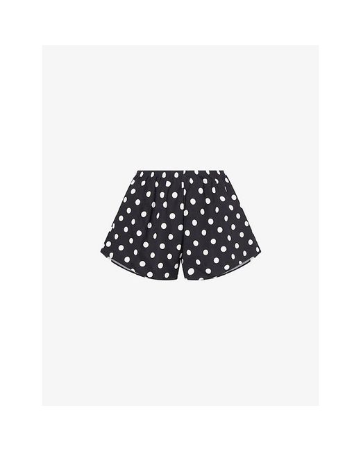 Hunza G Black Polka Dot Printed Shorts