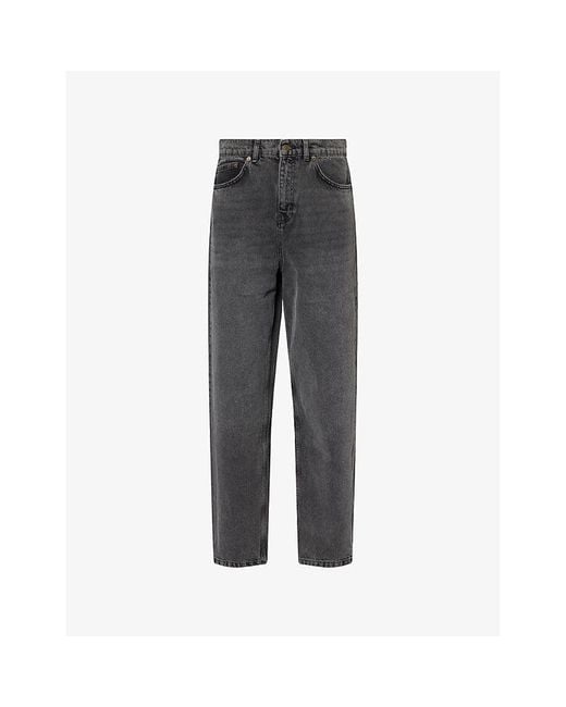 Les Deux Gray Roi Washed Wide-Leg Denim Jeans for men
